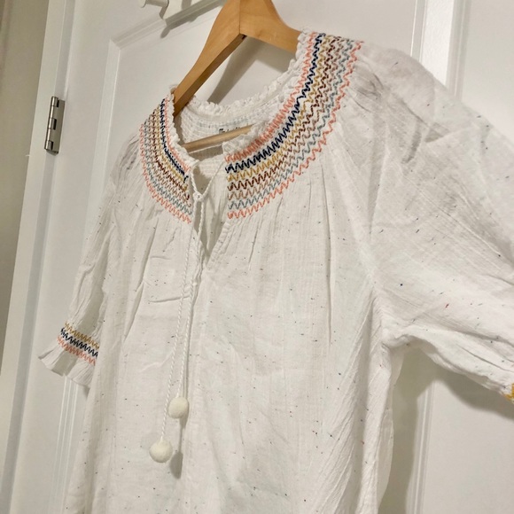 Madewell Rainbow Smocked Trapeze Dress, size M - Picture 7 of 8